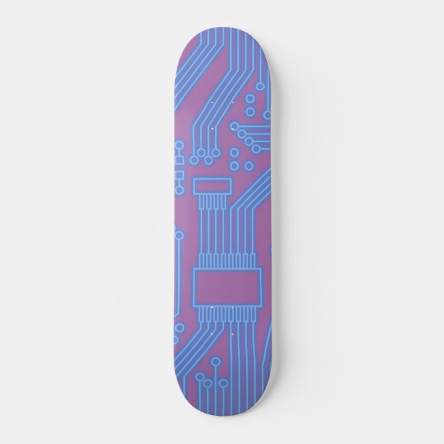 Skateboard Carte de circuit bleu (Devant)