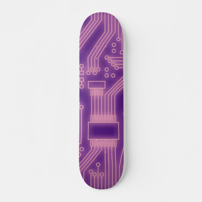 Skateboard Carte de circuit rose (Devant)