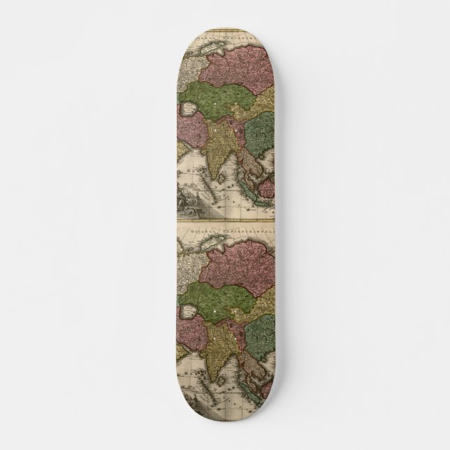 Skateboard Carte de l'Asie des années 1700 (Devant)