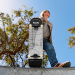Skateboard Carte de Miami City Skate<br><div class="desc">Une carte unique de la belle ville de Miami,  Floride. Ce skateboard présente une carte de la ville à l'intérieur d'une frontière noire en haut et en bas. Une façon amusante de représenter la ville que vous aimez et habitez!</div>