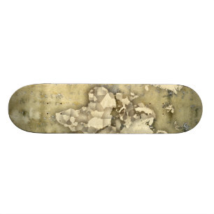 Skateboard Carte de papier usée du monde
