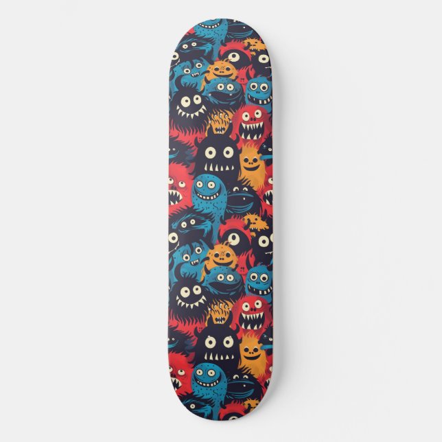 Skateboard Carte de skate Monsters Carton (Recto)