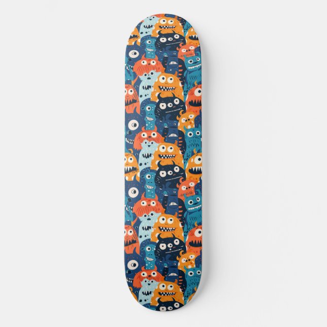 Skateboard Carte de skate Monsters Carton (Recto)