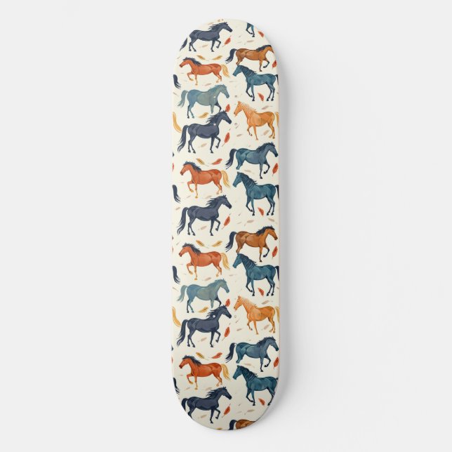 Skateboard Carte de ski unique Cool Horse Lover Design Skateb (Recto)