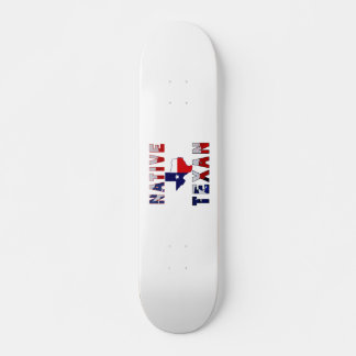 Skateboard Carte du drapeau texan natif