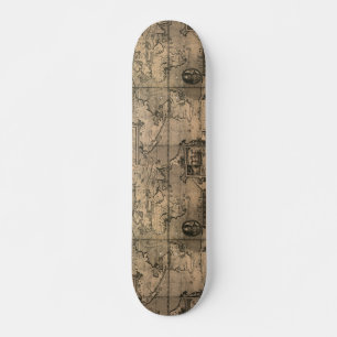 Skateboard Carte du monde antique 1581 par Nicola van Sype