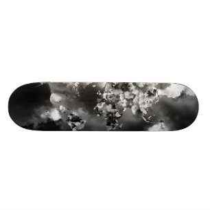 Skateboard Carte du monde de nuages