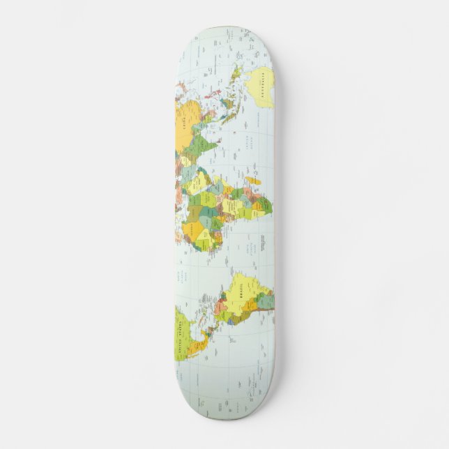 Skateboard carte+du+monde+globe+pays+atlas (Recto)