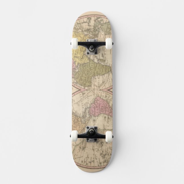 Skateboard Carte du monde sur la projection globulaire 2 (Recto)