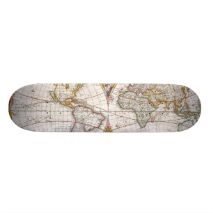 Skateboard CARTE du MONDE, XVIIème siècle