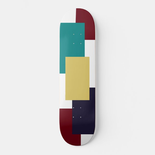 Skateboard Carte graphique 4 couleurs et bois (Recto)
