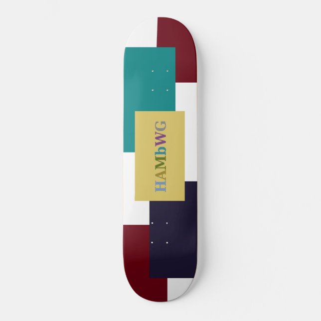 Skateboard Carte graphique HAMbWG - 4 couleurs Érable dur (Recto)