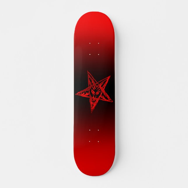 Skateboard Carte Pentagramme Saignant (Devant)