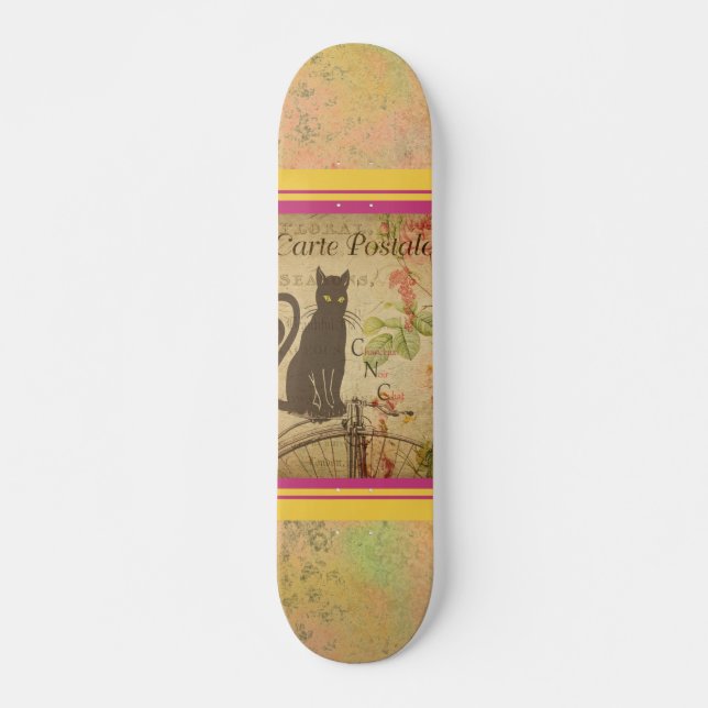 Skateboard Carte postale française (Devant)