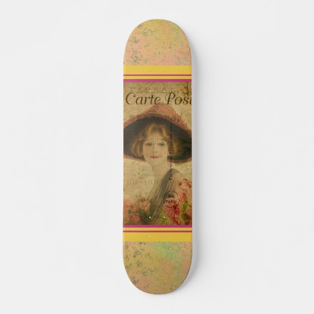 Skateboard Carte postale française (Devant)