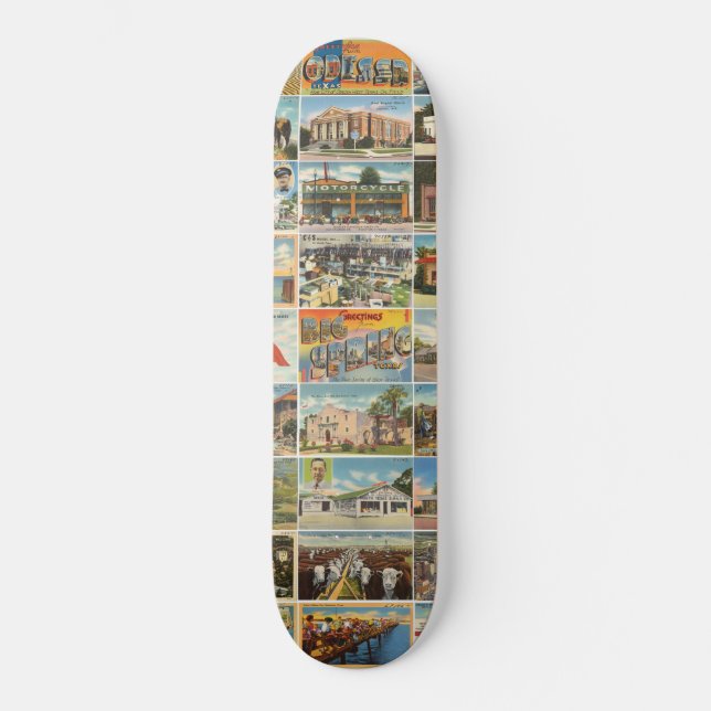 Skateboard Carte postale Old Texas (Recto)