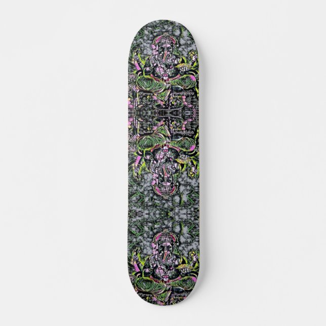 Skateboard Carte Pro personnalisée Ganesha Rad Rave Neon Elem (Devant)