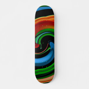 Skateboard Carte Rainbow Face Abstraite