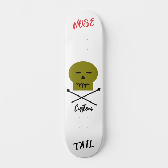 Skateboard Carte Skull et Cross-deck personnalisable (Recto)