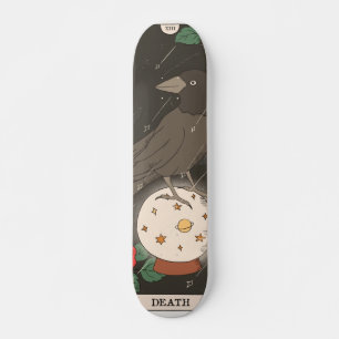 Skateboard Carte Tarot XIII grande arcane raven boule de cris