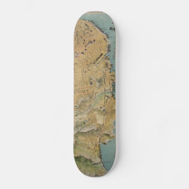 Skateboard Carte vintage de San Francisco (1915) (Recto)