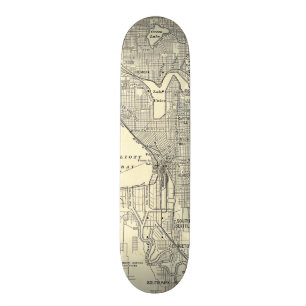 Skateboard Carte vintage de Seattle (1914)