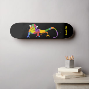 Skateboard Carton couleur arc-en-ciel Chameleon Personnalisé