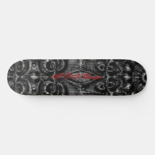 Skateboard Carton de Ski Mandala Charcoal