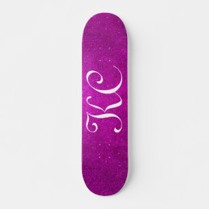 Skateboard Carton monogramme personnalisé parties scintillan