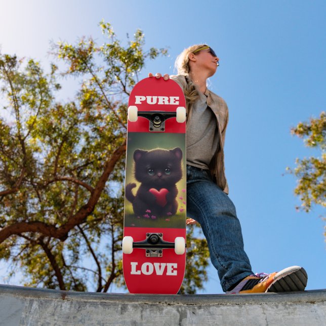 SKATEBOARD CARTON NOIR PURE LOVE SKATEBOARDS (Extérieur 1)