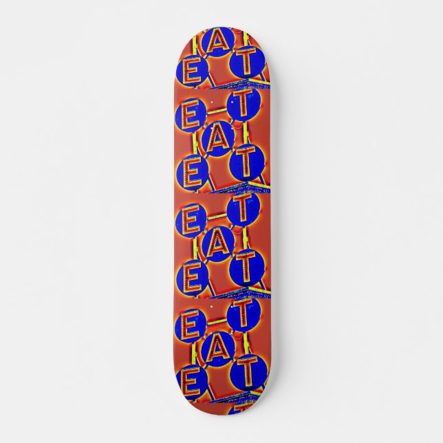 Skateboard carton rouge et bleu (Devant)