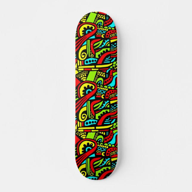 Skateboard Cartoon Abstrait (Devant)