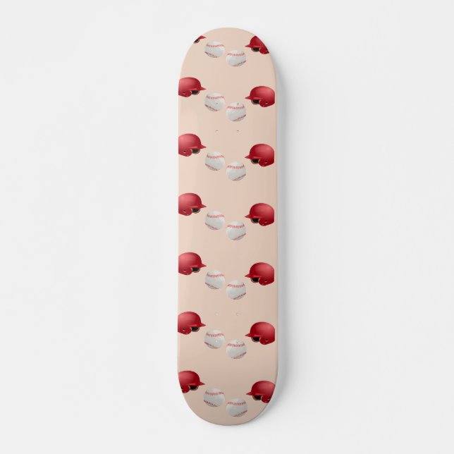 Skateboard Casque et balles de baseball (Devant)