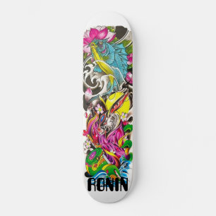 Skateboard Casserole japonais Rabat Koi Fleur Lotus Skateboar