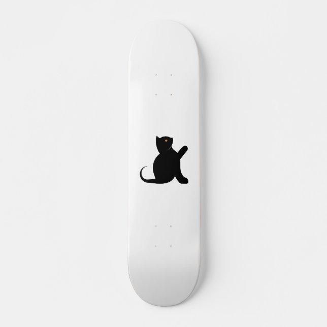 Skateboard Cat dit bonjour (Devant)
