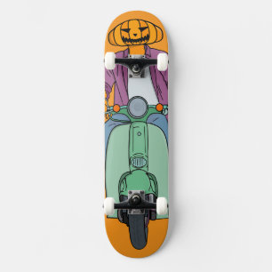 Skateboard Cavalier Citrouille sur Scooter Menthe