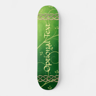 Skateboard Céltic Green Knots & Feuilles