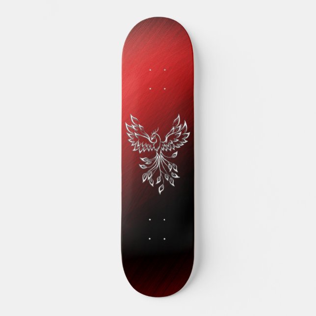Skateboard Cendres noires rouges et Phoenix (Recto)