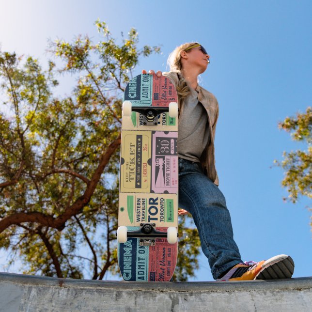 Skateboard Cenima tickets les années 50 60s les années 70 Cla (Extérieur 1)