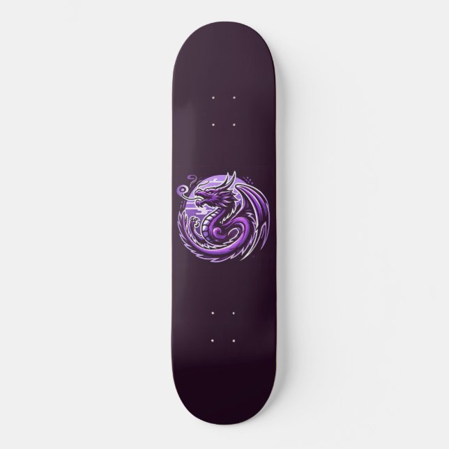 Skateboard Cercle de dragon violet (Recto)