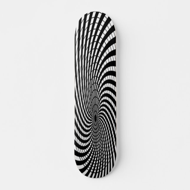 Skateboard cercle noir et blanc (Devant)