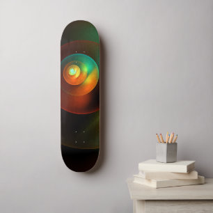 Skateboard Cercles colorés Motif d'art Abstrait moderne #18