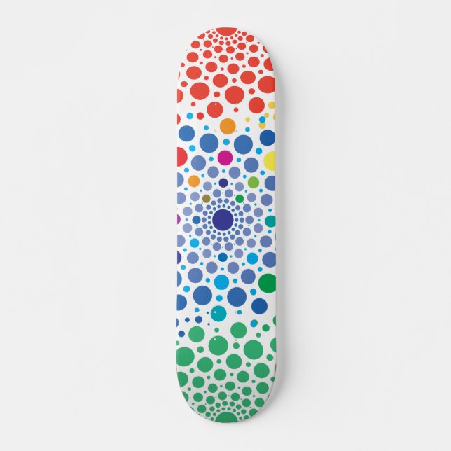 Skateboard Cercles Mandala 3 (Devant)