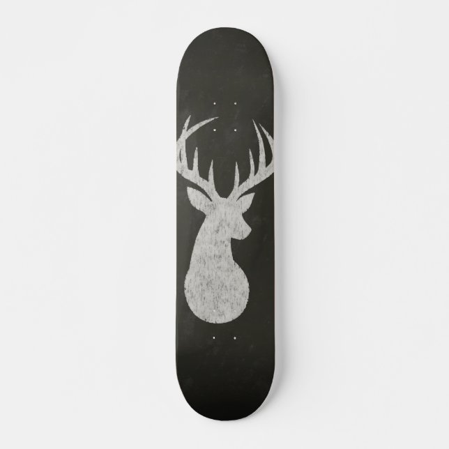 Skateboard Cerfs communs avec le dessin de craie (Devant)