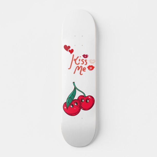 Skateboard Cerises amusantes en amour (Devant)