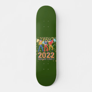 Skateboard C'est parti pour 2022 cadeau drôle pour la fête du
