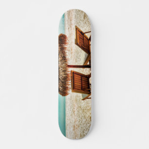 Skateboard Chaises longues sur la plage coussin