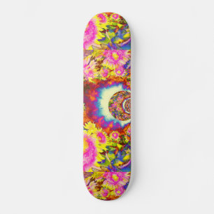 Skateboard Champs de tournesol rose