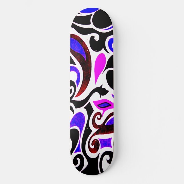 Skateboard Changer la couleur Wacky Retro Swirl (Recto)