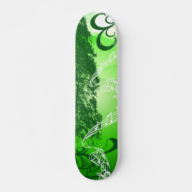 Skateboard Chanson verte - (Devant)